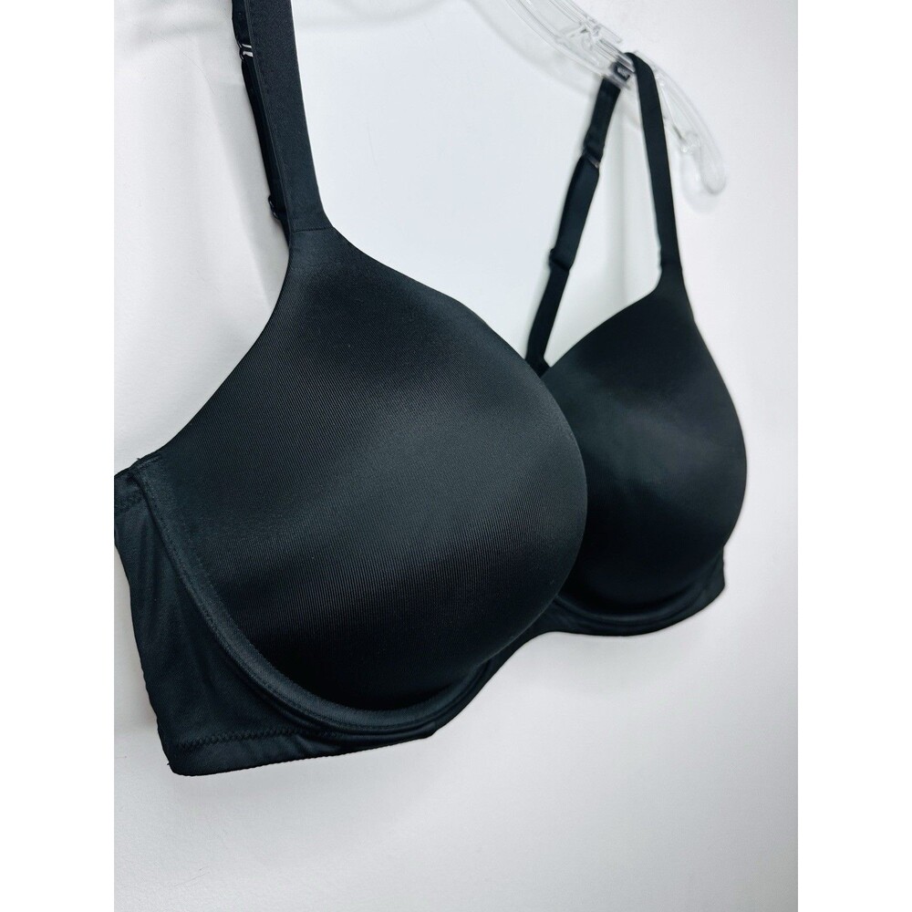 Cacique Women Bra 40DDD Black Boost Plunge Underwire Adjustable Straps